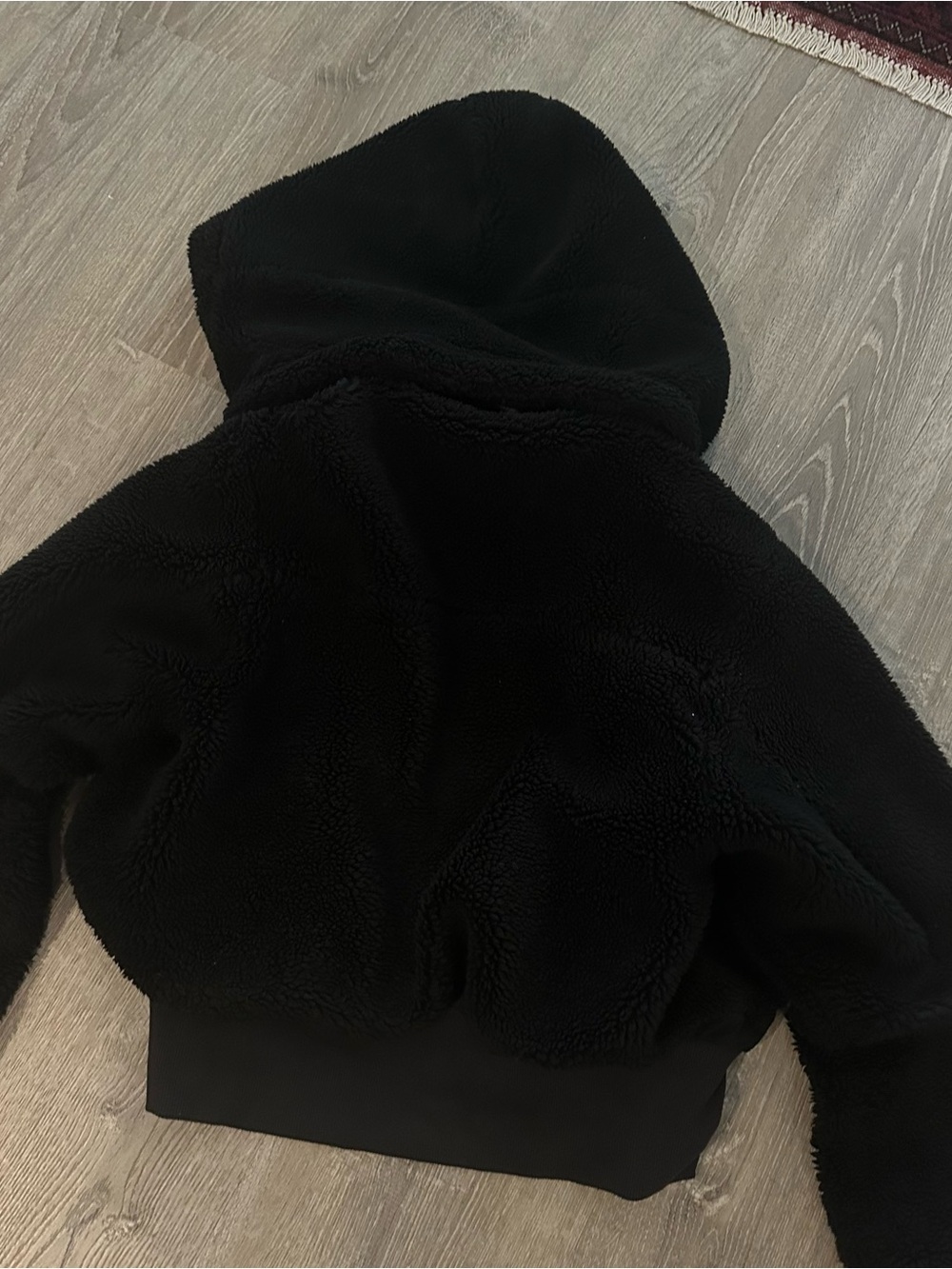 Alo yoga size xsmall black Sherpa hoodie jacket coat - Picture 4 of 4